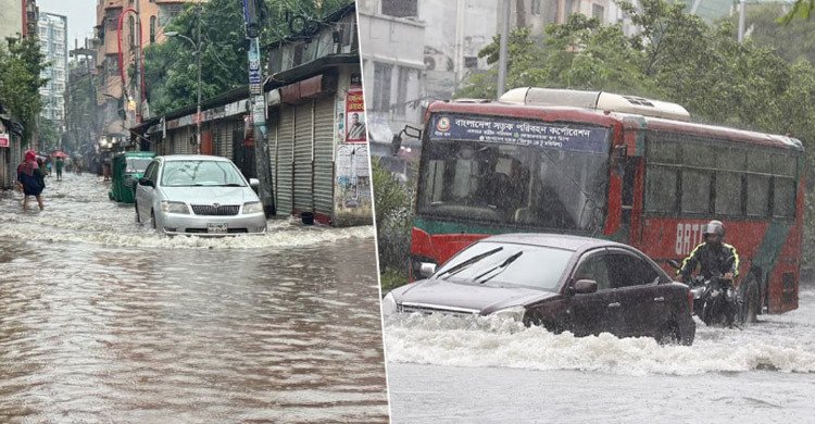 ভারি বৃষ্টিতে ডুবল রাজধানীর বিভিন্ন এলাকা, চরম দুর্ভোগে নগরবাসী